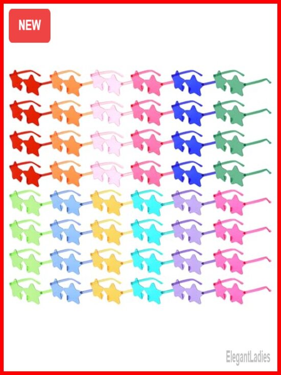 48 Pcs Rimless Star Sunglasses Party Favors Fun Shaped Glasses Unisex main image 6